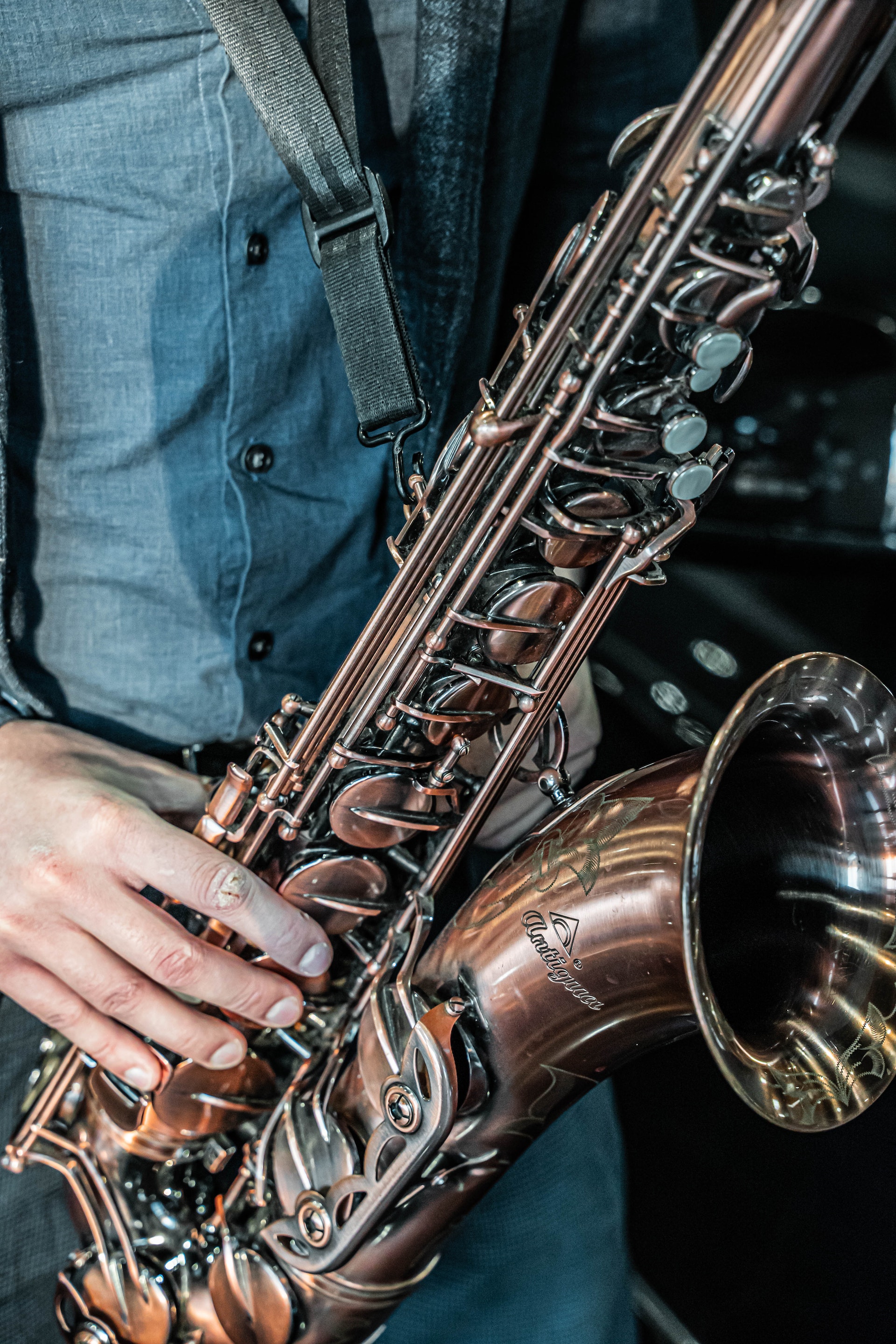 a person playing saxophone