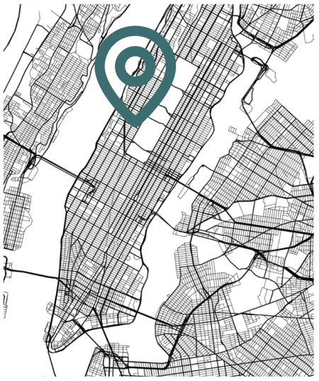 mahnattan map with pinned location